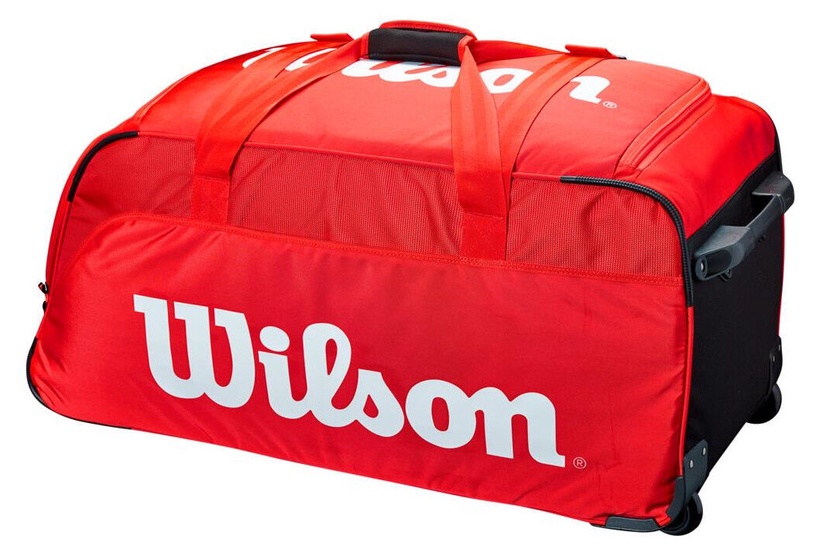 Ceļojumu soma uz riteņiem Wilson Super Tour Travel Bag Red, balta/sarkana