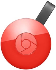 Multivides atskaņotājs Google Chromecast 2, Micro USB, sarkana/hroma