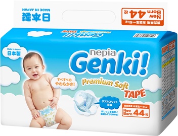 Genki Premium Soft Tape Diapers NB 44
