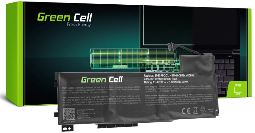 Klēpjdatoru akumulators Green Cell HP13, 7.7 Ah, LiPo