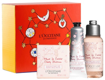 L´Occitane Fleurs De Cerisier Cherry Blossom Perfumed Soap 50g + 30ml Hand Cream + 75ml Bath & Shower Gel