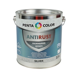 Краска-эмаль Pentacolor Anti Rust Hammered, 2.5 l, серебристый