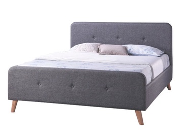Gulta Signal Meble Malmo Gray, 215x173 cm, ar režģi