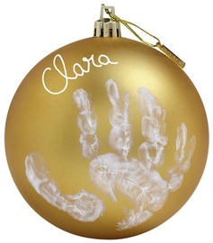 Baby Art Christmas Ball Gold