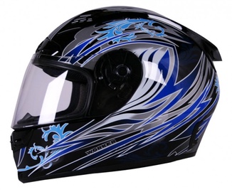 Mootorratta kiiver Worker V192, XL, sinine/must
