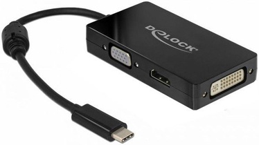 Delock USB Type-C To VGA / HDMI / DVI Adapter Black