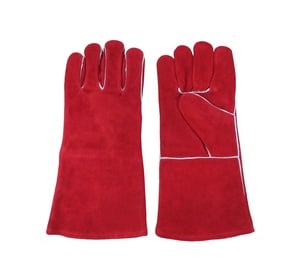 Перчатки для сварочных работ Haushalt W2112R, натуральная кожа, красный, XXL