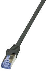 LogiLink Patch Cable Cat.6A from Cat.7 600 MHz S/FTP PIMF PrimeLine 10m Black