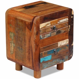 Ночной столик VLX Solid Reclaimed Wood, многоцветный, 43x33x51 см