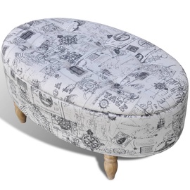 Пуф VLX Ottoman 241061, белый, 99 см x 60 см x 47 см