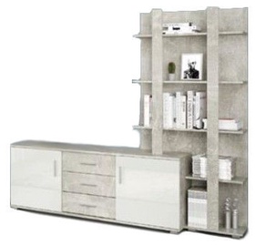 Tuckano Warsaw Wall Unit 1920x1710x370mm Atelier/White Gloss
