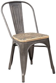 Стул для столовой Signal Meble Loft Walnut/Graphite, 1 шт.