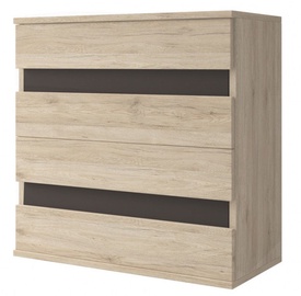 Idzczak Meble Mediolan 4S Chest Of Drawers Sonoma Oak Black