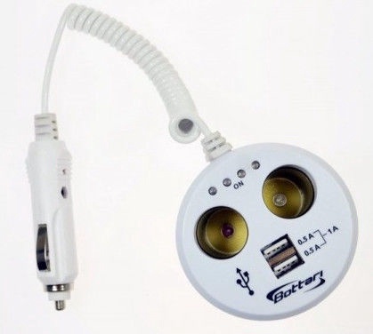 Automobilinis įkroviklis Bottari, Cigarette Lighter Socket/2 x USB