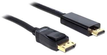 Провод Delock Displayport to HDMI Display port male, HDMI 19 pin male, 5 м, черный