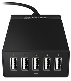 USB-разветвитель RaidSonic IcyBox 5-Port USB Fast Charging Device, 120 см