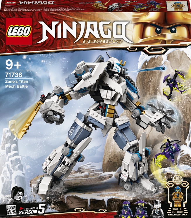 Конструктор LEGO Ninjago Битва с роботом Зейна 71738, 840 шт.
