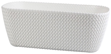 Puķu pods, kaste Prosperplast Splofy Flower Box White 39.7x18x14.5cm