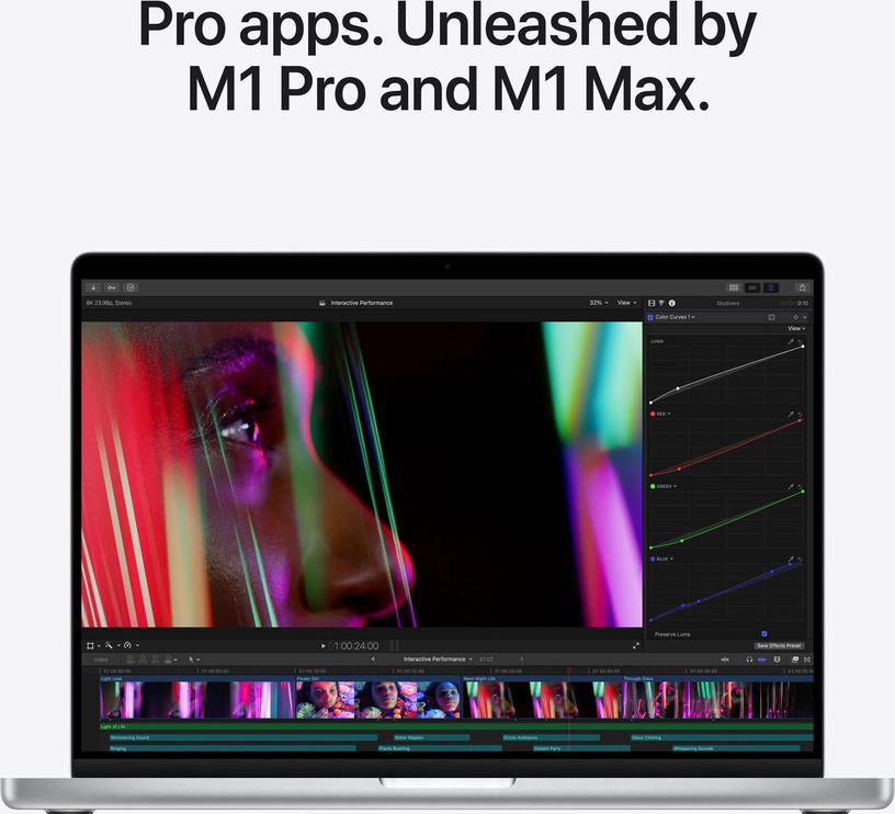 Ноутбук Apple MacBook Pro, Apple M1 Pro, 16 GB, 512 GB, 16.2 ″
