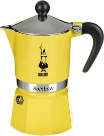 Kafijas kanna Bialetti Rainbow Moka, 0.12 l, dzeltena