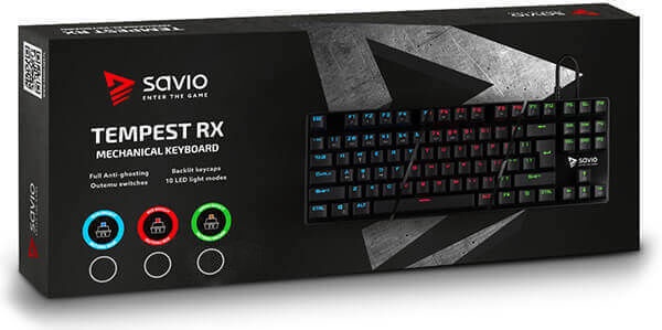 savio tempest rx keyboard mechanical red outemu