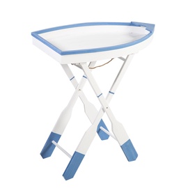Kohvilaud Home4you Beach House White/Blue, 640x360x700 mm