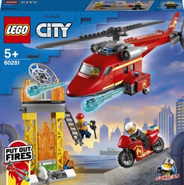 Конструктор LEGO City Спасательный пожарный вертолёт 60281, 212 шт.
