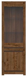 Black Red White Kada Glass-Door Cabinet Brown Oak 204x69x45cm