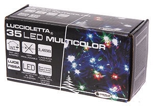 Elektriskā virtene Giocoplast Natale LED 35, daudzkrāsaina