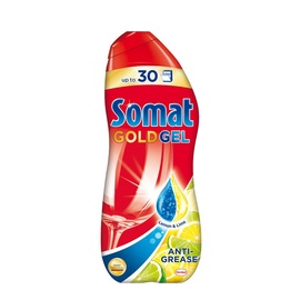 Жидкость для посудомоечной машины Somat Gold Anti-Grease Gel Lemon, 600 мл