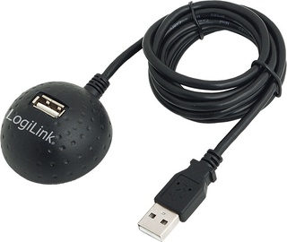 Разветвитель Logilink USB USB 2.0 A female, USB 2.0 A male, 1.5 м, черный