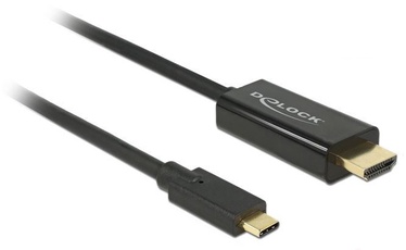 Laidas Delock USB-C > HDMI (ST-ST) USB C male, HDMI A male, 2 m, juoda
