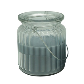 SN Diana Candle In Glass Jar With Handle 7.8x9cm Grey