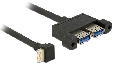 Delock Cable USB 3.1 / 2x USB 3.1 +2 Key Black 0.45m