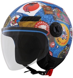 Shiro Helmet SH-62 Travelstamps Multicolor M