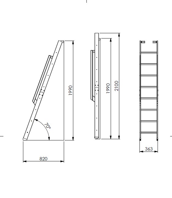 Trepp Minka Strong 8, 36.3 cm x 199 - 210 cm