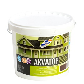 Краски для деревянных фасадов Rilak Akvatop, tемно коричневый, 3.6 л