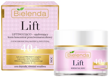 Veido kremas Bielenda Lift Lifting Firming Cream Concentrate Anti Wrinkle 40+ Night, 50 ml