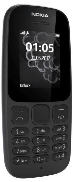 Mobilusis telefonas Nokia 105 2017, juodas, 4MB/4MB