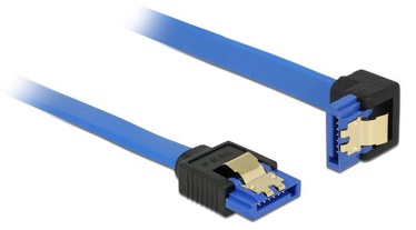 Delock Cable Angled SATA / SATA Blue 1m