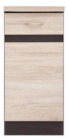 Alumine köögikapp Black Red White Left Junona Line D1D/40/82L Sonoma Oak/Wenge, 400x470x850 mm