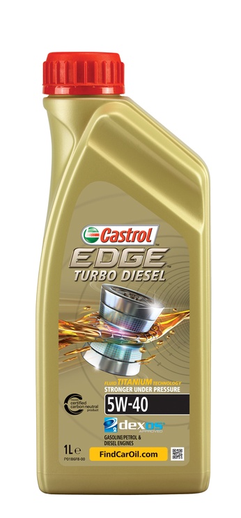 Motoreļļa Castrol Edge Titanium Turbo Diesel 5W - 40, sintētiskais, vieglajam auto, 1 l