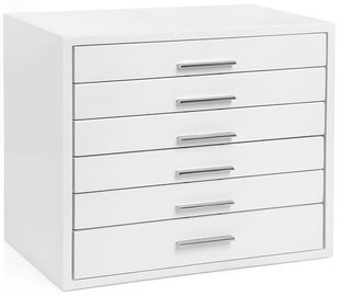 Songmics Wooden Jewelry Box White 29.9x19.8x24.5cm