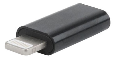 Adapteris Gembird USB-C to Lightning USB C plug, Apple Lightning, juoda