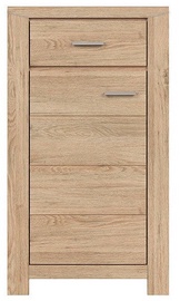 Black Red White Luttich Chest Of Drawers 60x107cm Oak