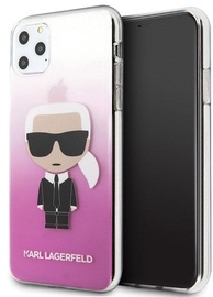 Karl Lagerfeld Gradient Iconic Karl Back Case For Apple iPhone 11 Pro Max Pink