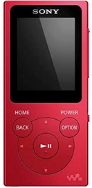 Mūzikas atskaņotājs Sony NWE394LR, sarkana, 8 GB