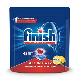 Капсулы для посудомоечной машины Finish All In 1 Max Lemon, 45 шт.