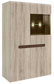 Black Red White Glass Cabinet Azteca Trio SFK1W1D San Remo Oak
