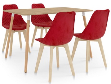 Обеденный комплект VLX Dining Set 287245/289165, красный